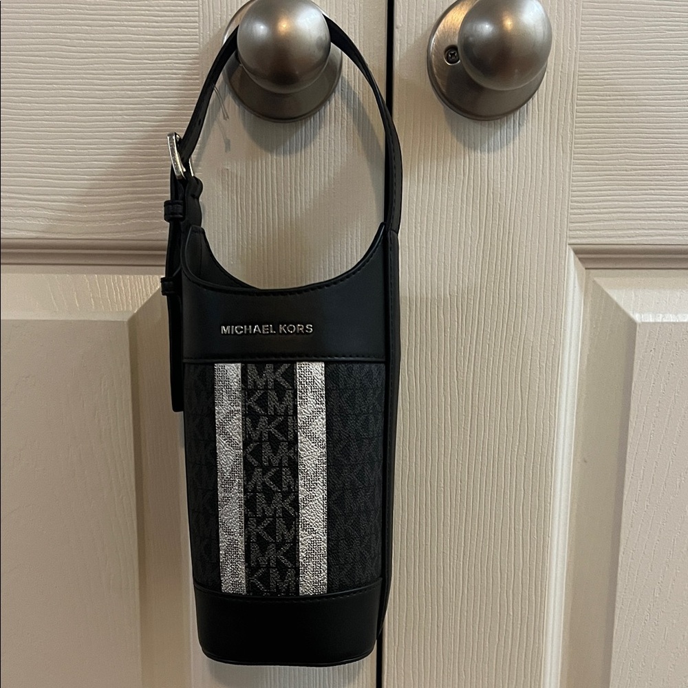 Michael Kors Black Multi Wine Bottle Holder